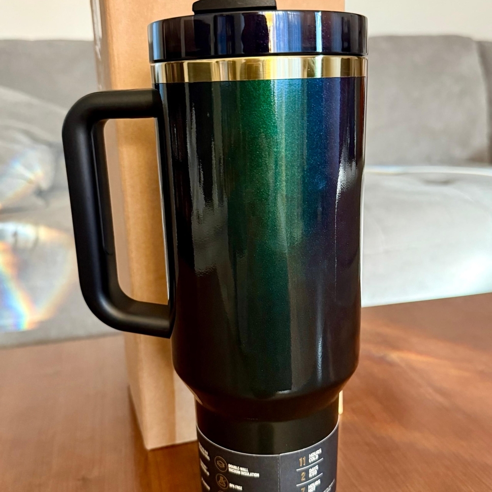 Stanley Iridescent Travel Mug with Gold Accent